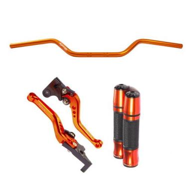 Imagem de Kit Guidão 22mm Esportivo Manopla Jupiter Manete Moto Cb 500f - Stark 