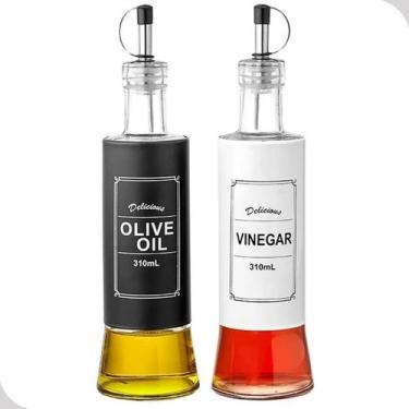 Imagem de Galheteiro de vidro 310ml 2 peças com tampa dosadora - Hauskraft