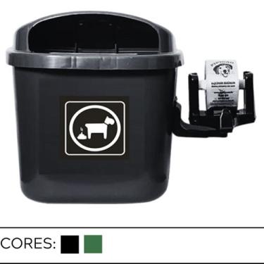 Imagem de Lixeira Pet 40 Litros com Suporte - JSN, Preto