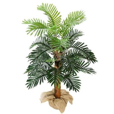 Imagem de Planta Palmeira Artificial 1,30 Metros 25 Folhas Verde Realista - Mc Flores
