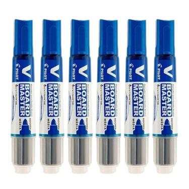 Imagem de Pincel Para Quadro Branco Recarregável Board Master Azul 6 Unidades - Pilot