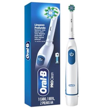 Imagem de Oral-B Power, Escova de Dentes Elétrica, Remove mais Placa que uma Escova Manual, cor Branca