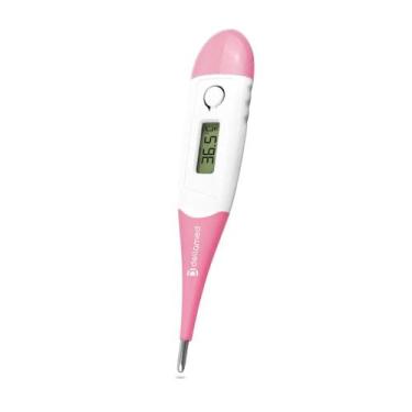 Imagem de Termômetro Clínico Digital com Haste Flexível Rosa - 01 und - DELLAMED