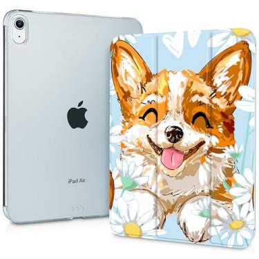 Imagem de Lepeoac Capa para iPad Air 11 (M3 2025/M2 2024) 7º 6º, iPad Air 4 e 5 de 10,9 polegadas, 5º 4º (2022/2020), capa com suporte fino com capa traseira rígida translúcida despertar/hibernar