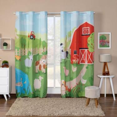 Imagem de Cortina Estampada Infantil 3,00x2,20 Decoração, Quarto, Menino, Menina