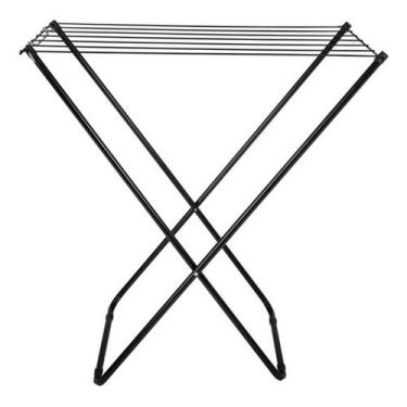 Imagem de Varal De Chão Dobrável Roupas Mor De Até 10kg De Aço 79 Cm, Preto