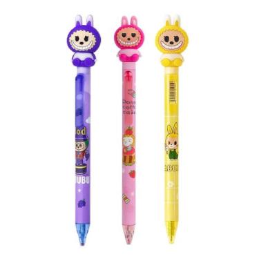 Imagem de Caneta Esferográfica Tinta Preta Labubu Escolar Infantil - Friburgo Co