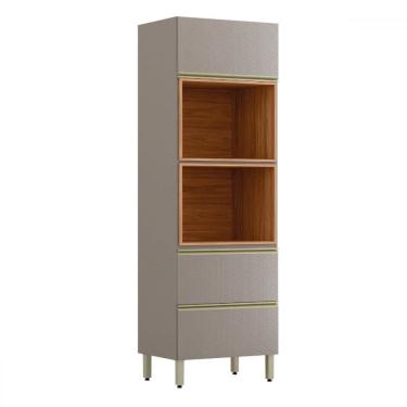 Imagem de Torre Quente Proença 2 Portas 1 Gaveta 100% Mdf Nogueira/Nude - Demóbile
