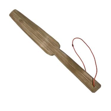 Imagem de Raspador de massa de bambu para assar – Espátula de madeira feita à mão de 29 cm para arroz pegajoso, mistura de massa, sobremesas tailandesas e pão | antiaderente, durável