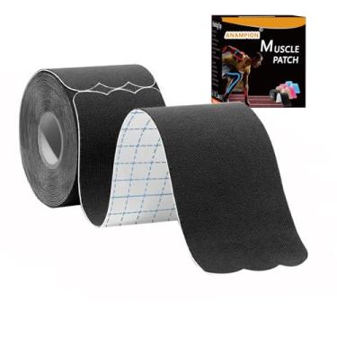 Imagem de ANAMPION Fita Kinesiology Tape Pro Pré-Cortada 20 Tiras Esportivas À Prova D'Água Respirável Sem Látex Para Tornozelo, Pulso, Joelho Elástico Para Corrida, Tênis, Natação, Futebol, Fitas Para Ativid