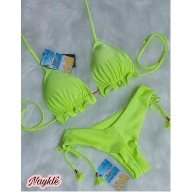 Imagem de Biquini Cortininha com Calcinha Fio Duplo - Nayklê Moda Praia , Amarel