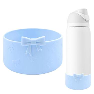 Imagem de GAISHION Bota de arco de silicone compatível com garrafas de água Owala de 946 ml, capa protetora antiderrapante para garrafas de água de aço inoxidável FreeSip, Twist e Flip - Azul