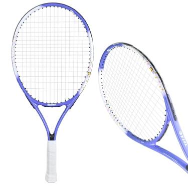 Imagem de Senston Conjunto de raquete de tênis infantil (58 cm) - raquete de tênis júnior, moldura de alumínio leve, inclui capa