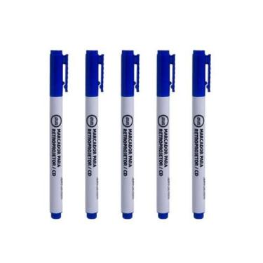 Imagem de Kit 5 Pincel Para CD Retroprojetor Plástico Vidro 2MM Jocar Office, 5 