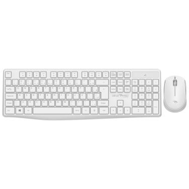 Imagem de Kit Teclado e Mouse sem Fio Creative - VO204  Branco