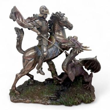Imagem de Imagem Estátua São Jorge em Bronze Batalha Espiritual 27 Cm
