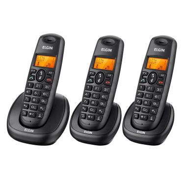 Imagem de Telefone Sem Fio Elgin Tsf-8003 Com 2 Ramais