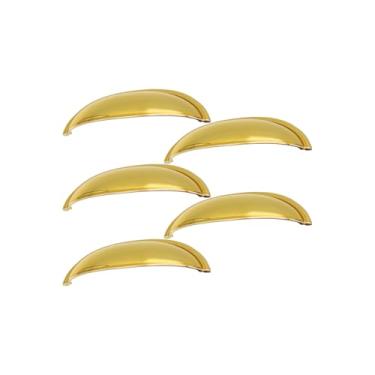 Imagem de Puxador Concha Puxador Armario Gaveta Colonial Moveis Retro (10, Dourado Brilho)