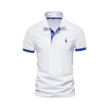 Imagem de Camisas Polo Masculinas Slim Fit - Algodão, Bordado, Casual e Moda Ver