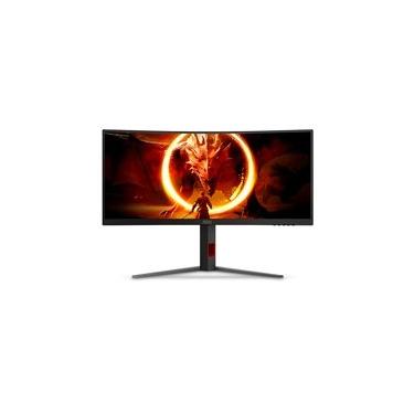 Imagem de Monitor Gamer Curvo AOC Agon 34", Ultrawide, WQHD, 180Hz, 0.5ms, Fast VA, Adaptive-Sync, Altura Ajustável, Preto - U34G4C
