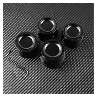 Imagem de BYYINGSUS Tampa preta da porca do eixo traseiro dianteiro compatível com Sportster XL 883 1200 (um conjunto sem logotipo)