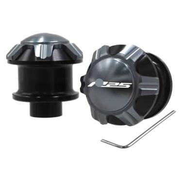 Imagem de BYYINGSUS Compatível com YZF R3 R25 MT03 MT-03 MT25 MT-25 Acessórios de motocicleta CNC Parafusos de suporte deslizante de carretel de braço oscilante (R25 cinza)