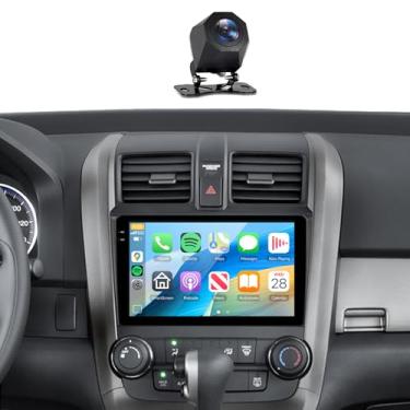 Imagem de [4 + 128 G] Estéreo automotivo para Honda CRV 2007-2011 sem fio Carplay Android Auto, rádio com tela sensível ao toque de 9 polegadas, Android/GPS/WiFi/EQ DSP/UI/Bluetooth5.0/SWC/câmera reserva para