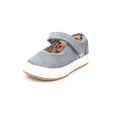 Imagem de MORGAN & MILO Charlotte Mary Jane Tênis para bebês e meninas, tamanho 6 a 13, Azul, cinza, 22