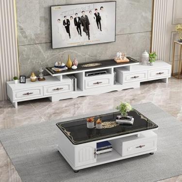 Imagem de Mesa de centro moderna estilo europeu vidro simples pequena mesa de centro sala de estar mesa de centro mesa de centro mesa quarto (A)