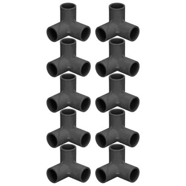 Imagem de ZJchao Acessórios para Tubos de PVC, Acessórios para PVC 10PCS Cotovelo Encaixe para Tubos de, para de 3 Vias Encaixe Em T de Plástico Conector de Canto do Cotovelo Diâmetro Interno de 25 Mm para