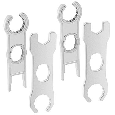 Imagem de 2 pares de chave de conector solar de liga de alumínio portátil conjunto de cabos de painel solar