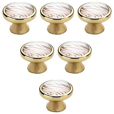 Imagem de Puxadores de decoração de cômoda de banheiro puxadores de porta de gaveta de móveis de cozinha estilo pastoral puxadores de móveis de armário 4 cores disponíveis - 6 peças (estilo C distância do furo