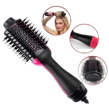 Imagem de Alisadora E Penteadora Quanta Escova Secadora 2 Em 1 220v Antrifrizz Prancha Profissional Preta Qtes5900 Cor:preto