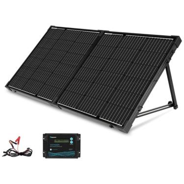 Imagem de Painel Solar, Monocristalino, portátil, à prova dágua, 100W, 12V, 2 unidades, RENOGY RNG KIT STCS 100D VOY20, Preto