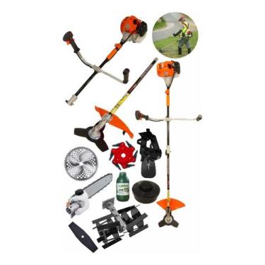 Imagem de Roçadeira Aparador Vulcan 520 Enxada Motopoda Completa 2.5