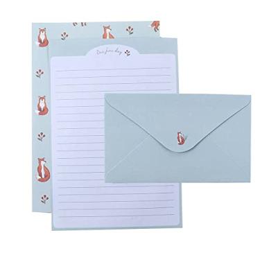 Imagem de Papel de carta adorável papel de papelaria dia dos namorados linda flor desenho animado envelope de presente de estilo diferente (Fox)