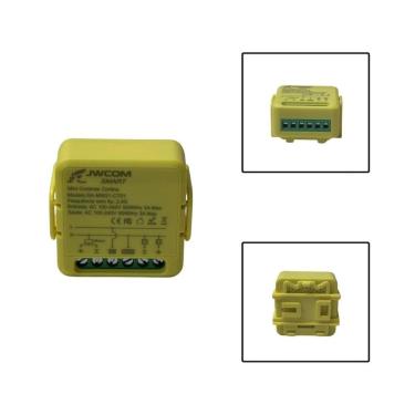 Imagem de Mini Interruptor Relé Wi-Fi Cortina Amazon Tuya Amarelo