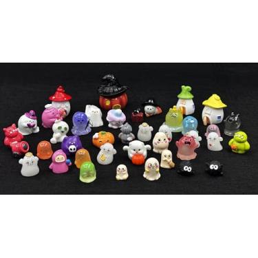 Imagem de Conjunto fofo de berloques de geleca, mini enfeites de resina misturada a granel para scrapbooking para aquários de peixes, artesanato faça você mesmo, 40 peças