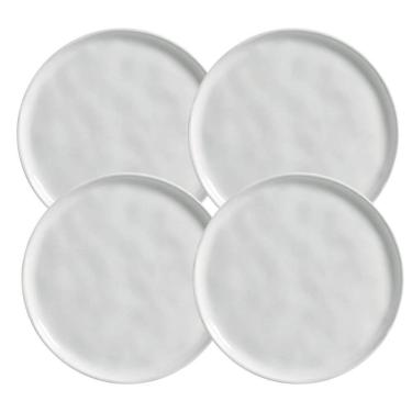 Imagem de Jogo Pratos Fundo Bio New White 22Cm 830Ml 4 Peças Cerâmica