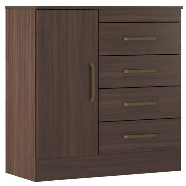 Imagem de Cômoda Demobile Montevideu 4 gavetas com sapateira 1 porta Café