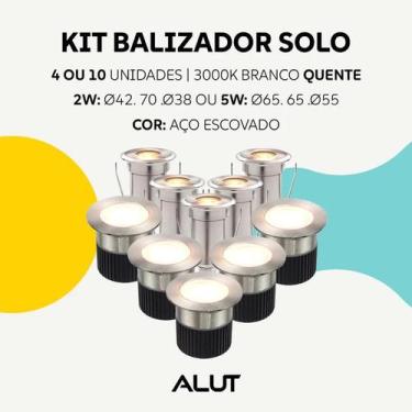 Imagem de Kit Balizador Led Embutido Solo Essence 2w, 5w 3000k Branco Quente IP6
