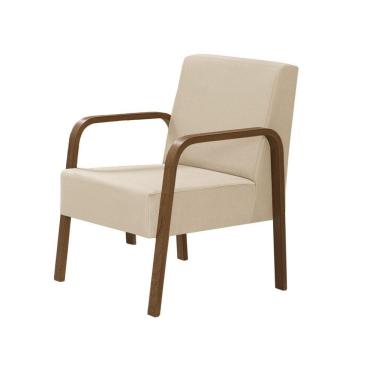 Imagem de Poltrona Decorativa 1 Lugar Jade Braço Madeira D Salla Suede