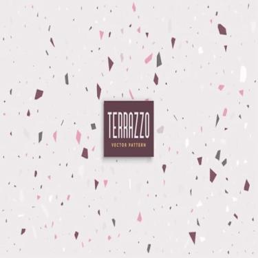 Imagem de Quadro Decorativo Estampa de Piso Terrazzo Textura de Pedra Moderno para Parede 50x50cm