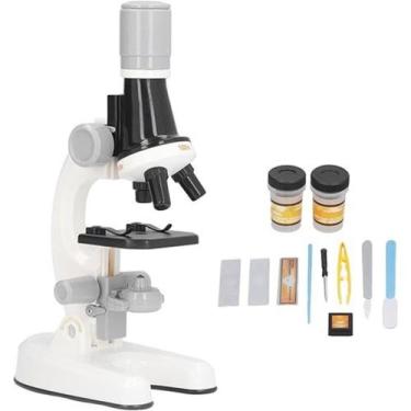 Imagem de Kit Microscopia 1200x Infantil Iniciante Acessórios Completo Lâminas F