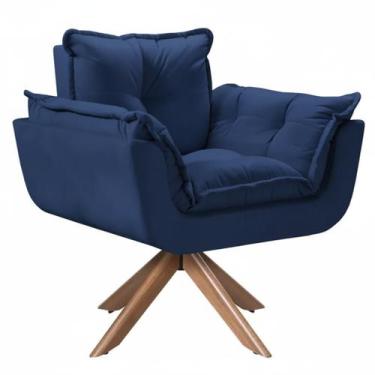 Imagem de Poltrona Decorativa Opala Giratória Luxuosa Tecido Veludo Gustavo Deco