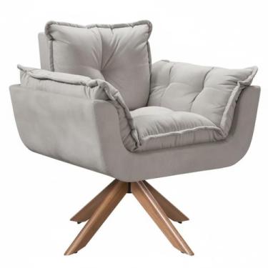 Imagem de Poltrona Decorativa Opala Giratória Luxuosa Tecido Veludo Gustavo Deco