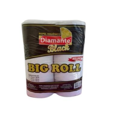 Imagem de Papel Higiênico Com 8 Rolos De 150 Metos Diamante Black