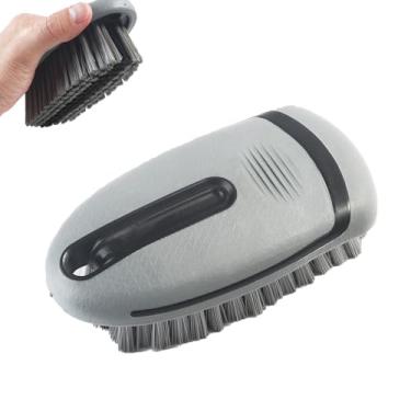 Imagem de Escovas de limpeza de carpete e interior, escova de lavagem de carro, escovas de lavagem de carpetes, escovas de detalhes de cerdas duras, escovas de couro para carro e interior de casa (cinza)