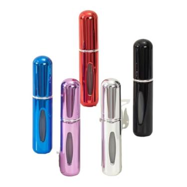 Imagem de Kit 3 Unidades Mini Frasco Portátil de Perfume Recarregável com Borrifador Spray Leve na Bolsa Estojo de Maquiagem Super Prático para Viagens/Academia/Faculdade e Trabalho Frasco de 5ml