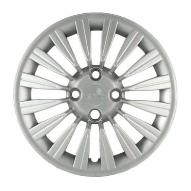 Imagem de Calota 011cb-pta aro 14 prata cubo baixo - unidade - GRID PRATA